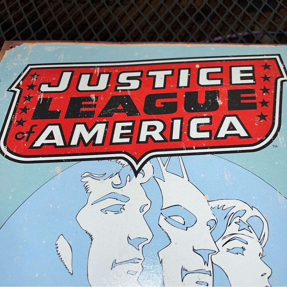 Justice League Retro HOME/GARAGE TIN SIGN Vintage Hero DC Comics‎ 12.5x16